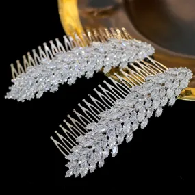 Cubic Zirconia Bridal Comb Wedding Day Hair Accessory