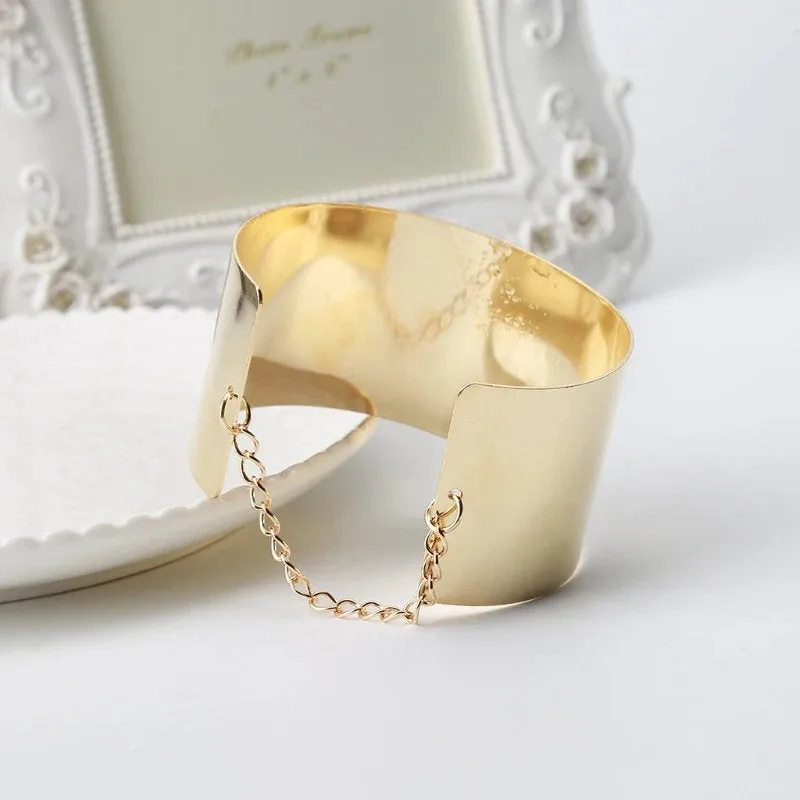 Cuff Bracelet Blanks - Extra Wide Flat Cuff - Thick Cuff for Patina or Plating - DIY Bracelet Supplies - Adjustable Bangle Cuff Gold Silver