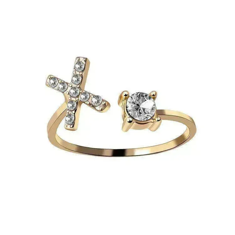 Customizable 26-Letter Ring: Fashionable & Elegant Jewelry