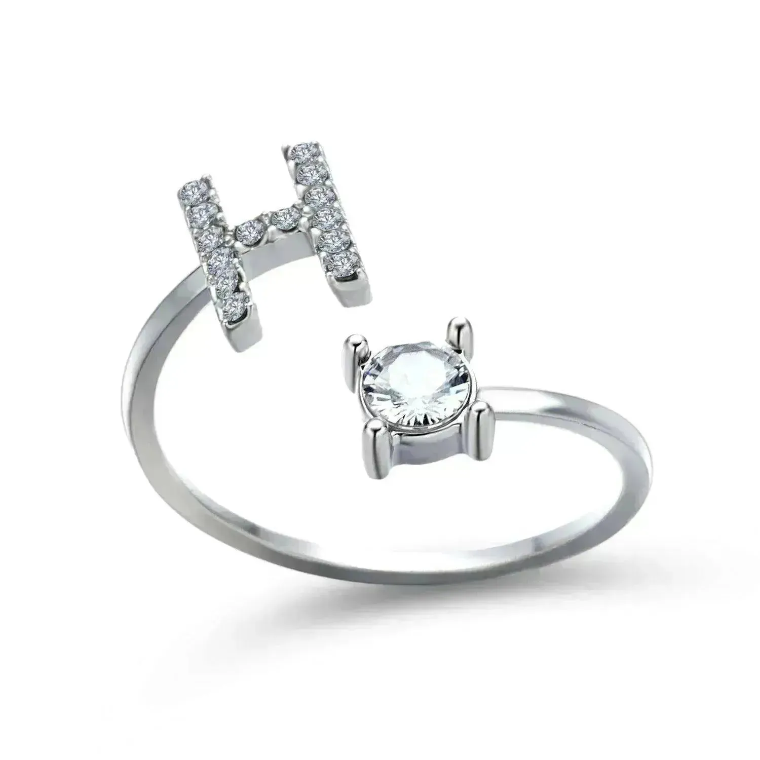 Customizable 26-Letter Ring: Fashionable & Elegant Jewelry