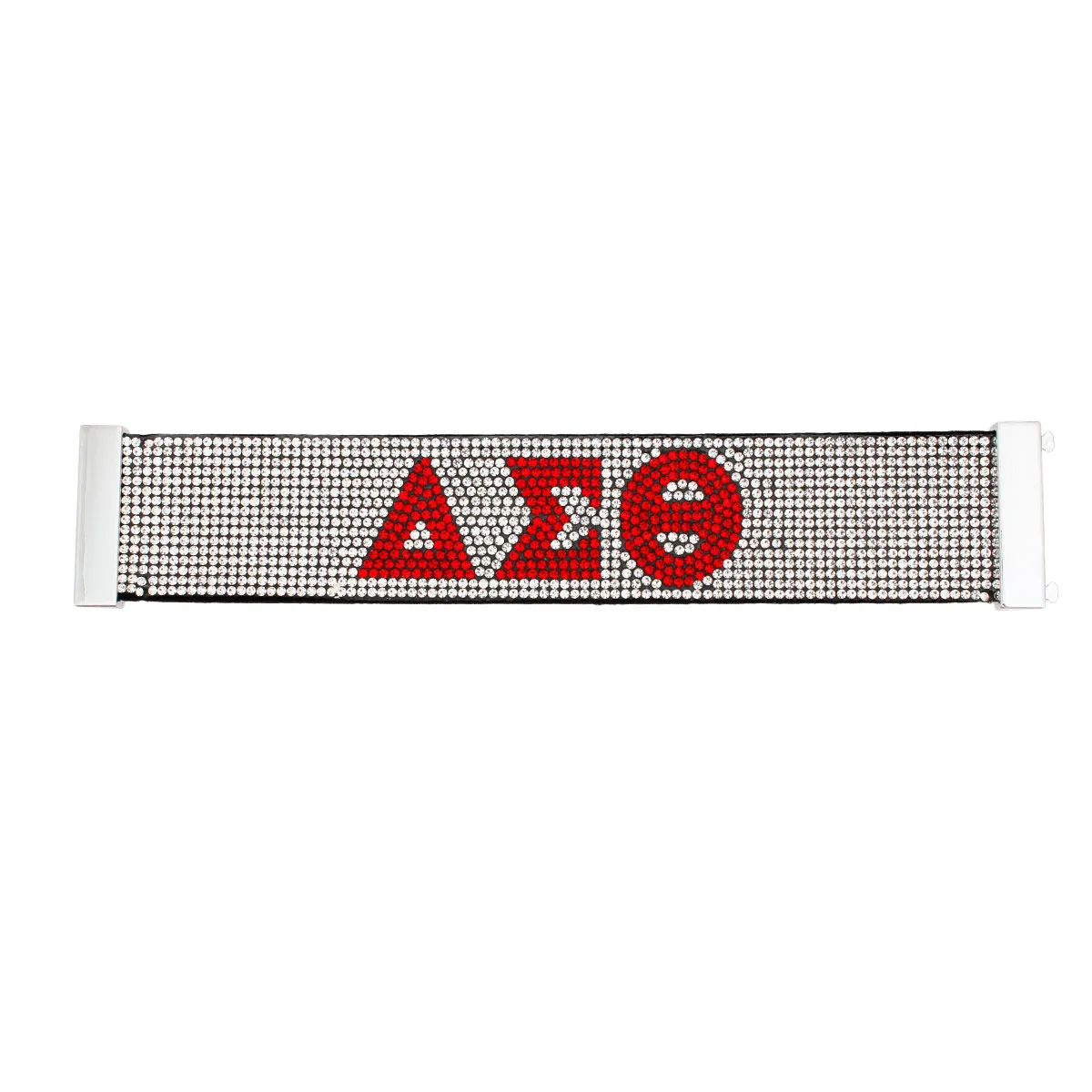 Delta Sigma Theta DST Sorority Inspired Clear Rhinestone Magnetic Bracelet