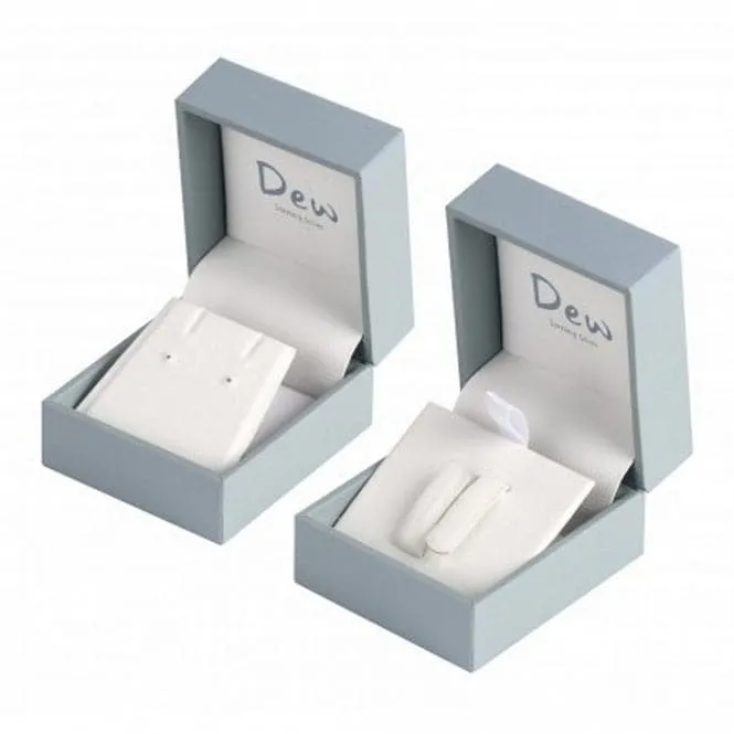 Dew Silver Small Round Synthetic Turquoise Stud earrings 3060TQ013