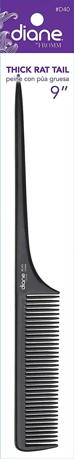 Diane Thick Rat Tail Comb 9”
