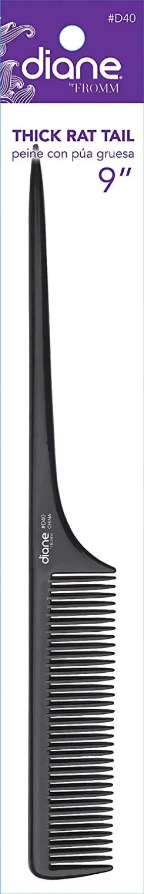 Diane Thick Rat Tail Comb 9”