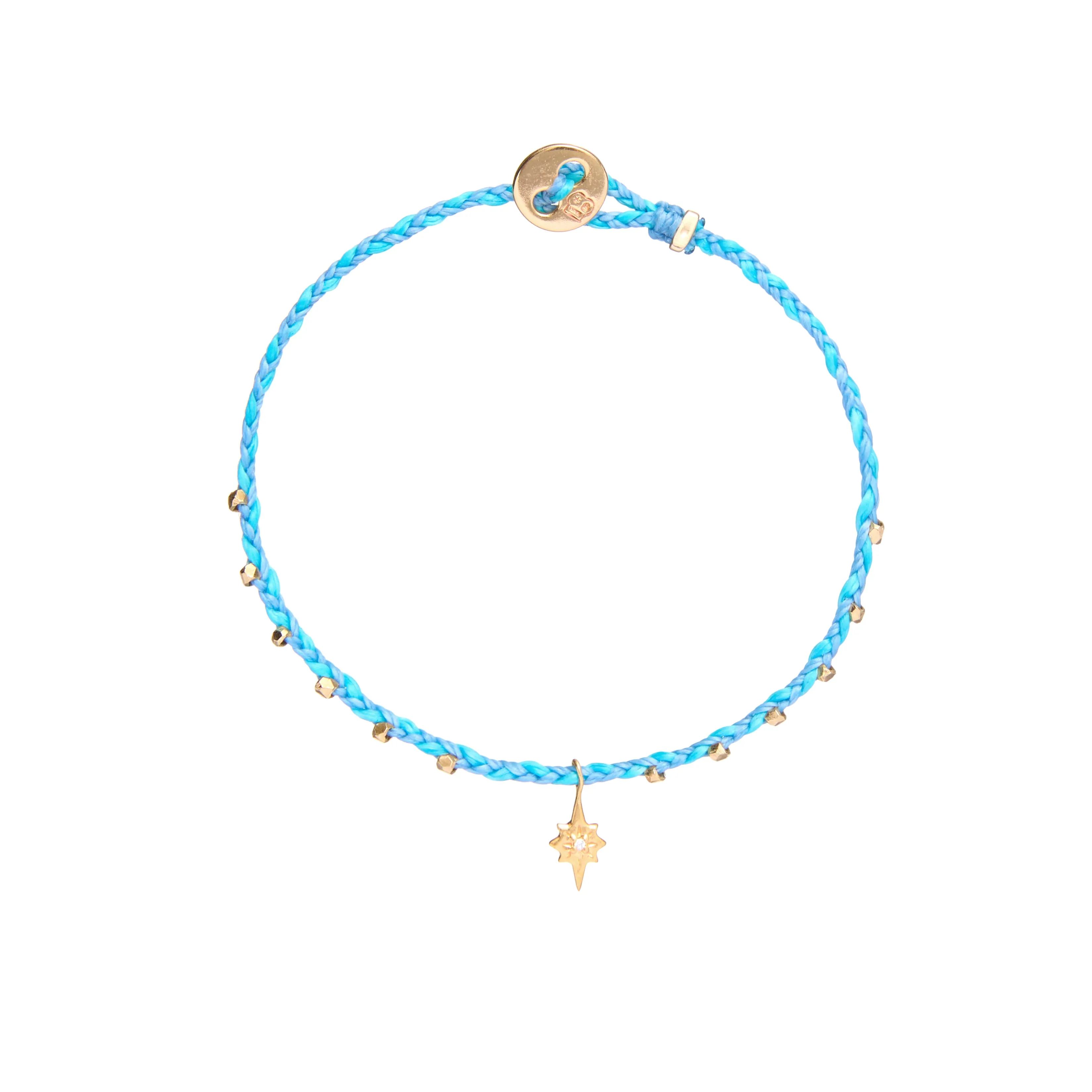 Easygoing Diamond Nova Star Charm Bracelet in Turquoise Fleck