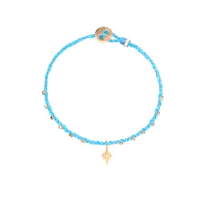 Easygoing Diamond Nova Star Charm Bracelet in Turquoise Fleck