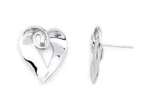 ELLE™ STERLING SILVER HEART EARRINGS