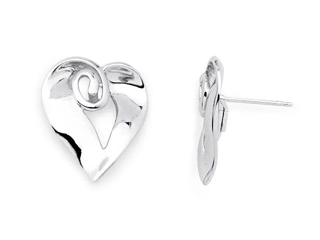 ELLE™ STERLING SILVER HEART EARRINGS