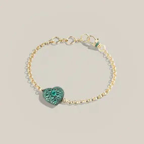 Emerald Chubby Love Bracelet