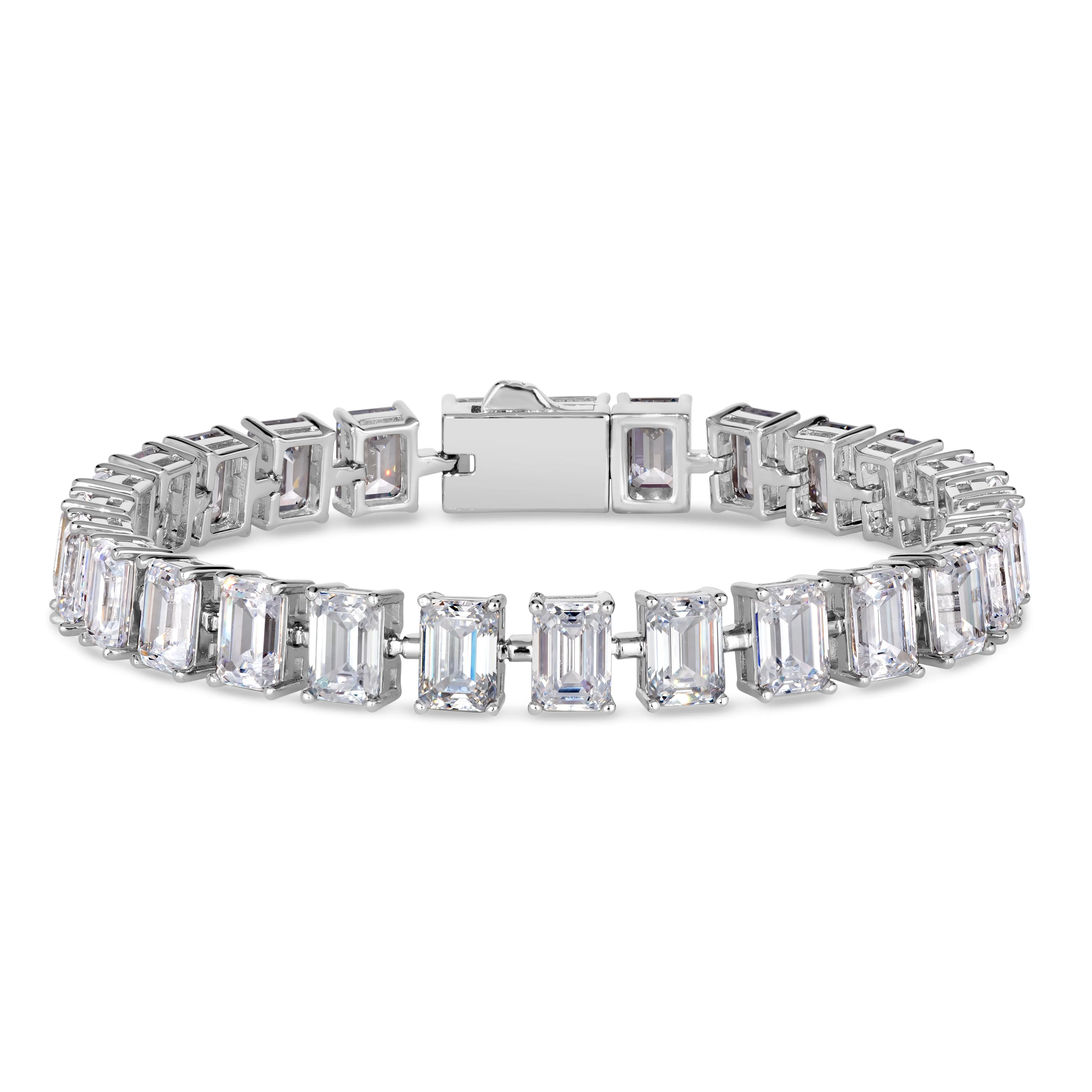 Emerald Cut 27 Carat Diamond Crystalline Bracelet by Kathy Hilton