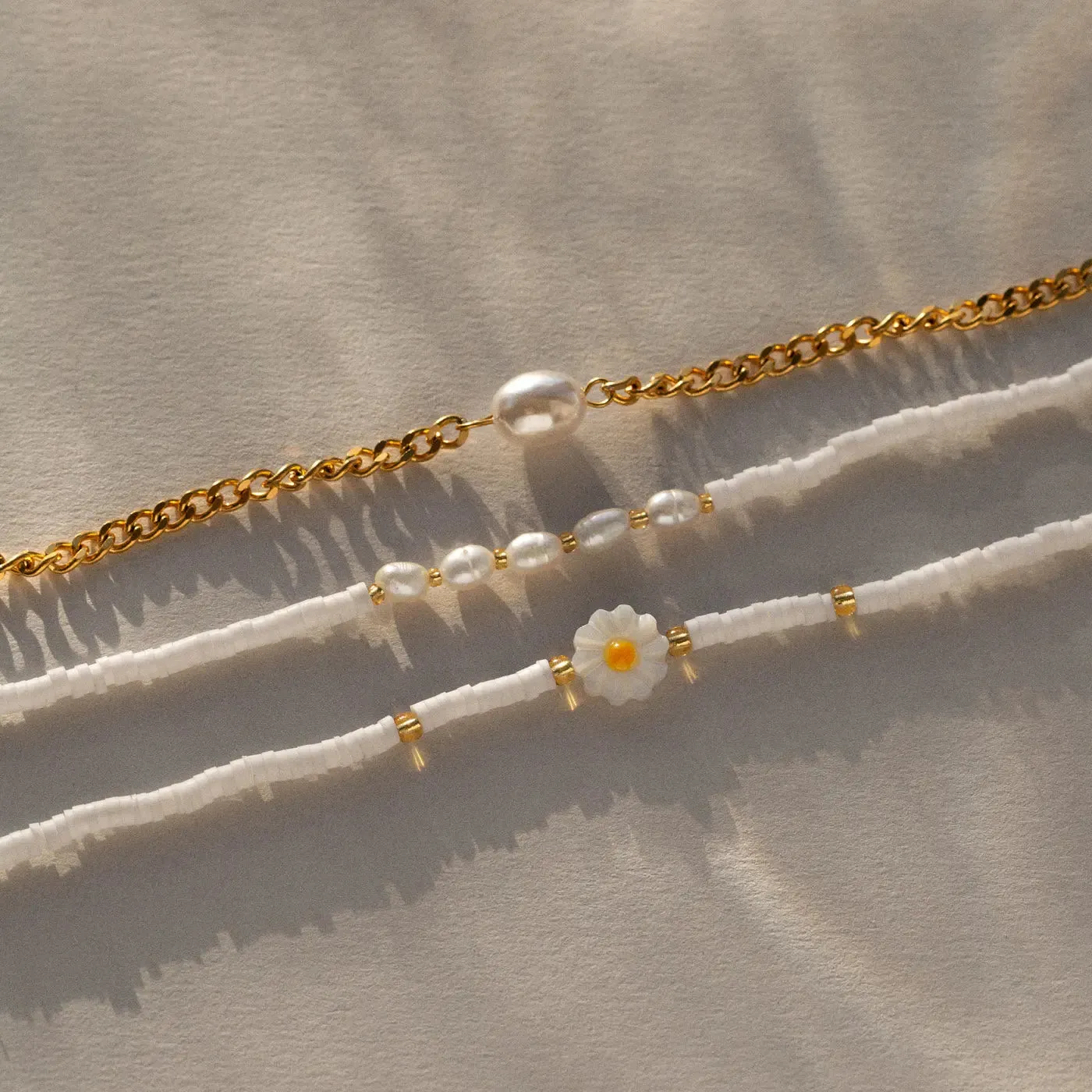 Estelle - Pearl Chain Bracelet Stainless Steel