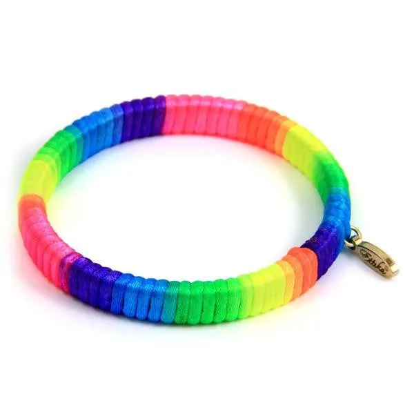Ettika Color Blend Satin Cord Lace Bangle Bracelet