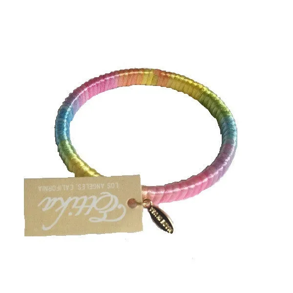 Ettika Color Blend Satin Cord Lace Bangle Bracelet