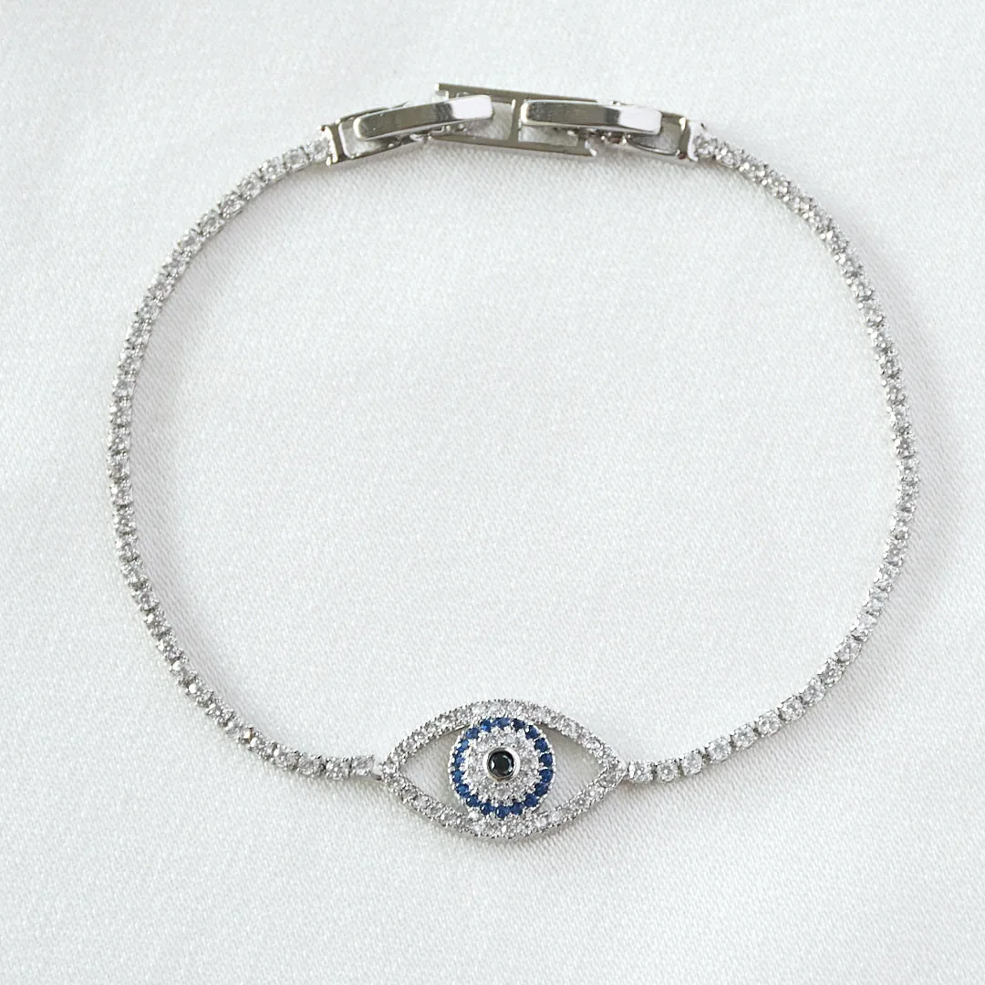 Evil Eye Diamond Tennis Bracelet