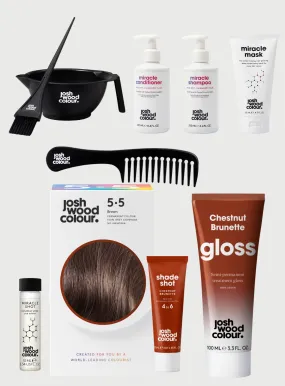 Expert Kit - 5.5 Perm kit, Miracle Shot, Chestnut Shade Shot, Chestnut Brunette Gloss x 1, Bowl & Brush, Miracle Mask, Comb, Shampoo, Conditioner