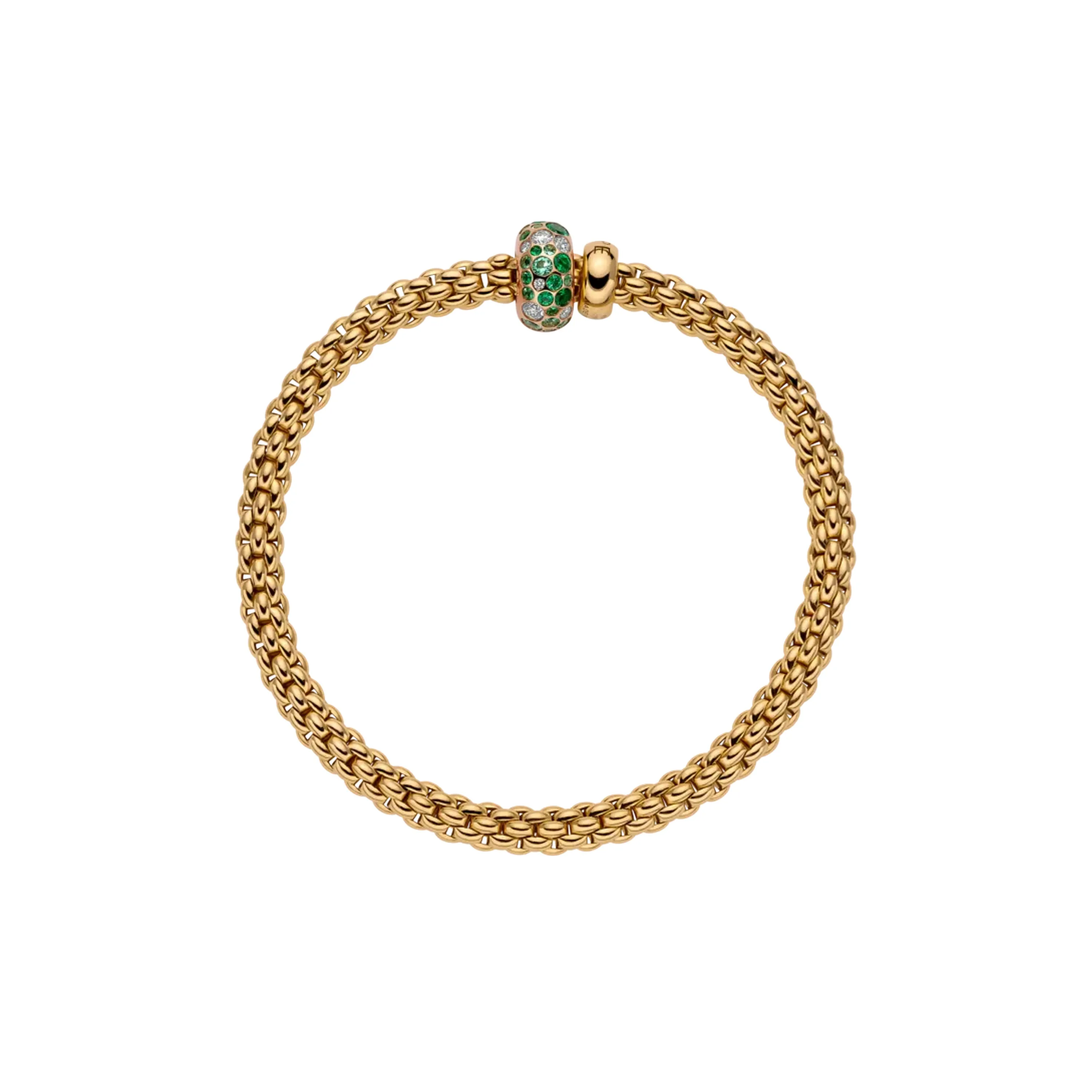Flex'it Bracelet with Diamonds And Emeralds