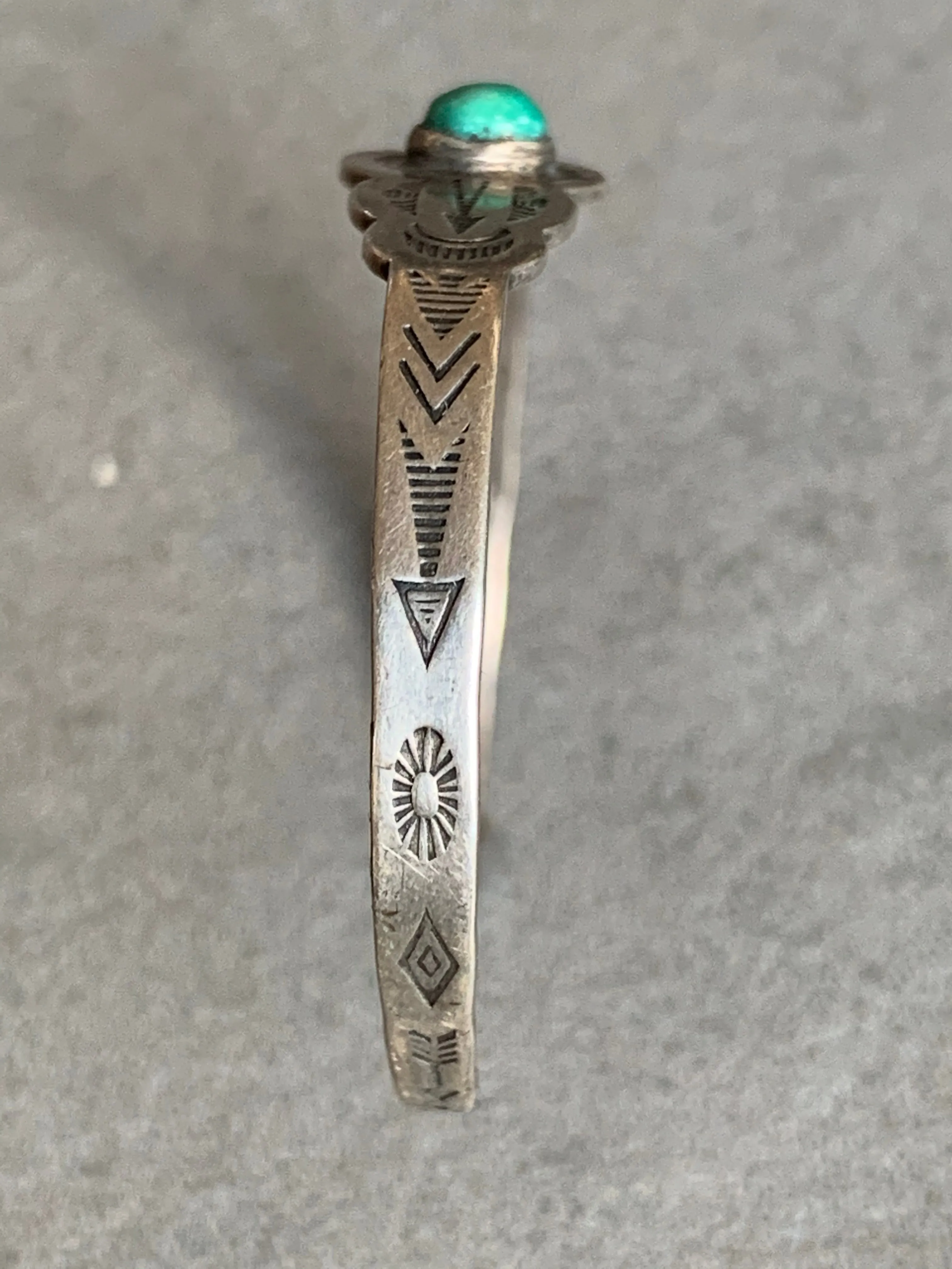 Fred Harvey Era Baby Turquoise Bracelet Sterling