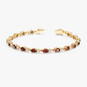 Garnet & Diamond Eternity Bracelet, Ivy