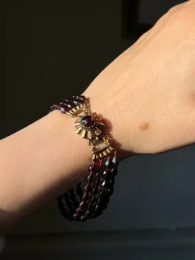 Garnet Bracelet of 4 Strands