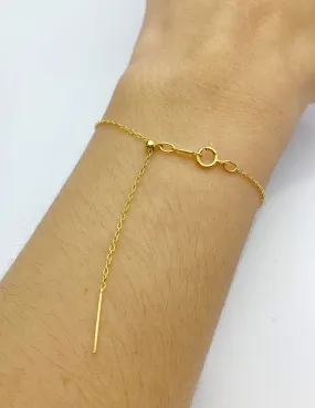 Gold Filled 8” Add a Bead Adjustable Cable Chain Bracelet 1.1mm