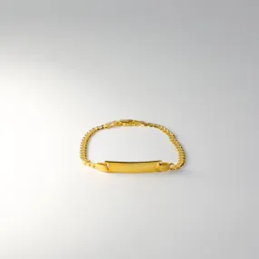 Gold ID Bracelet Cuban Link Chain 3MM Model-AB107