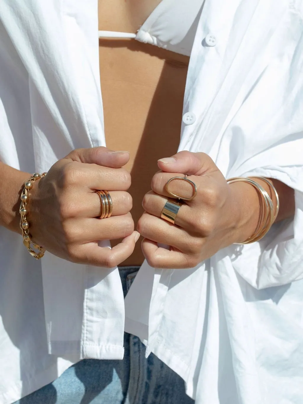 Gold Oval Ring - Makanui