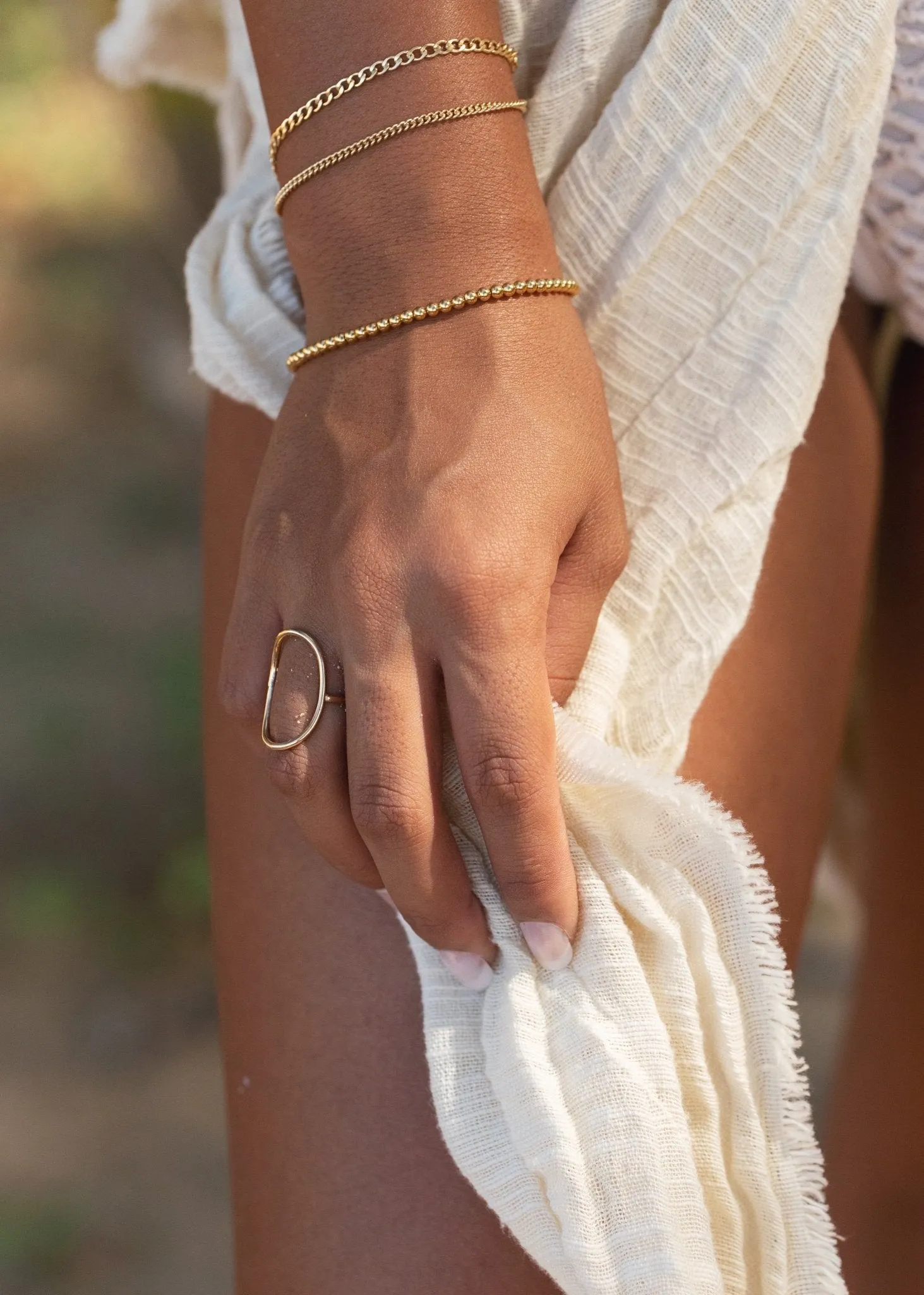 Gold Oval Ring - Makanui