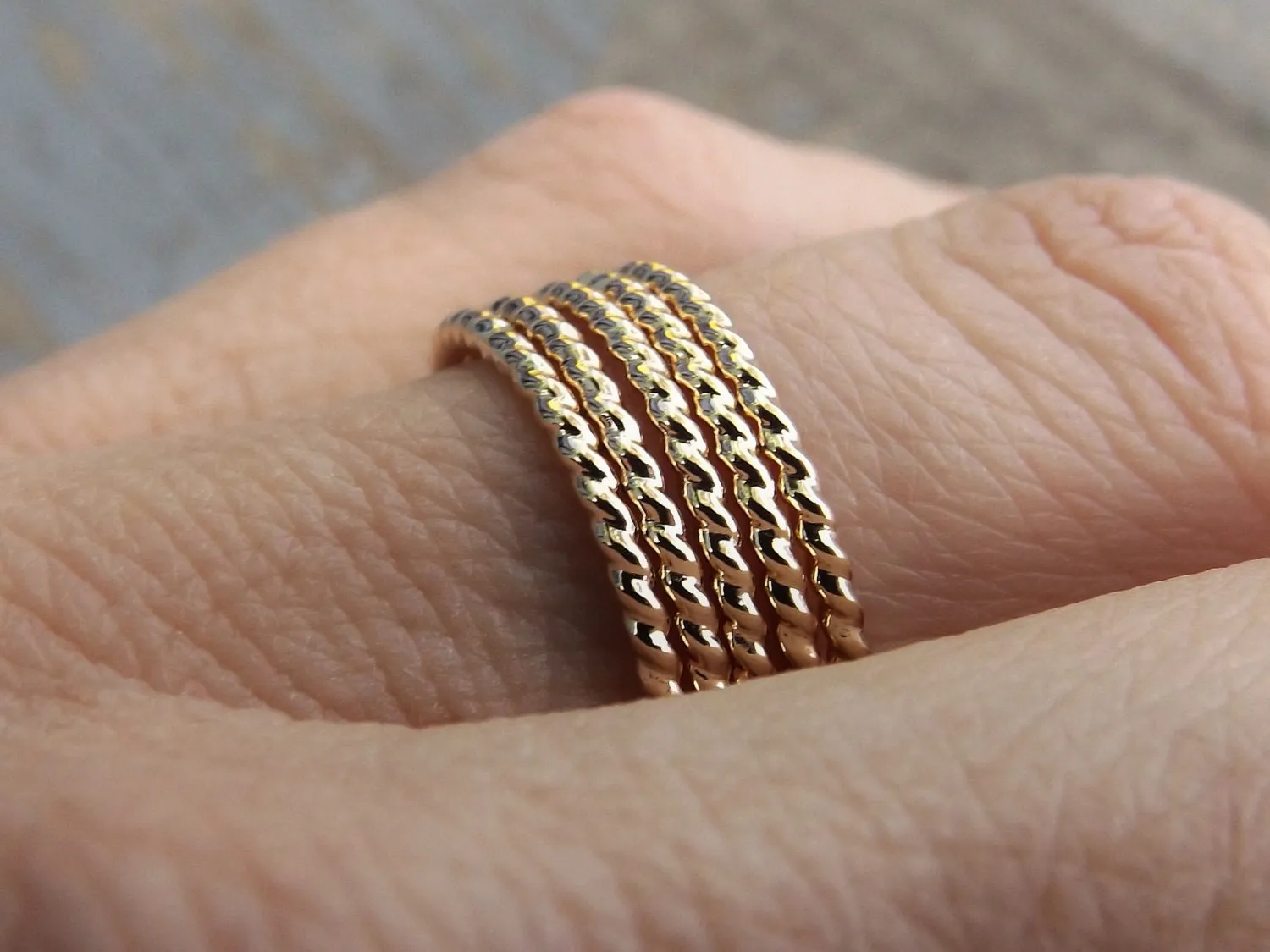 Gold Rope Ring, Stackable Ring, Twisted Ring, Rope Band, Simple Band, Minimalist, Thumb Ring, Simple Ring,Stacker,Boho Chic, Twist Ring