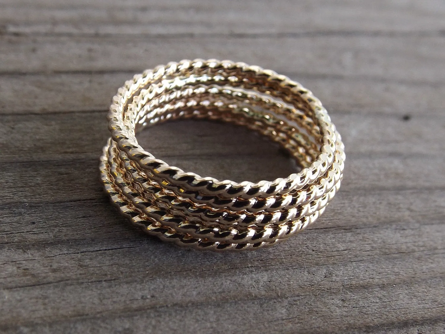 Gold Rope Ring, Stackable Ring, Twisted Ring, Rope Band, Simple Band, Minimalist, Thumb Ring, Simple Ring,Stacker,Boho Chic, Twist Ring