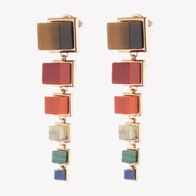 GRADUATED CUBE EARRINGS - PRISM