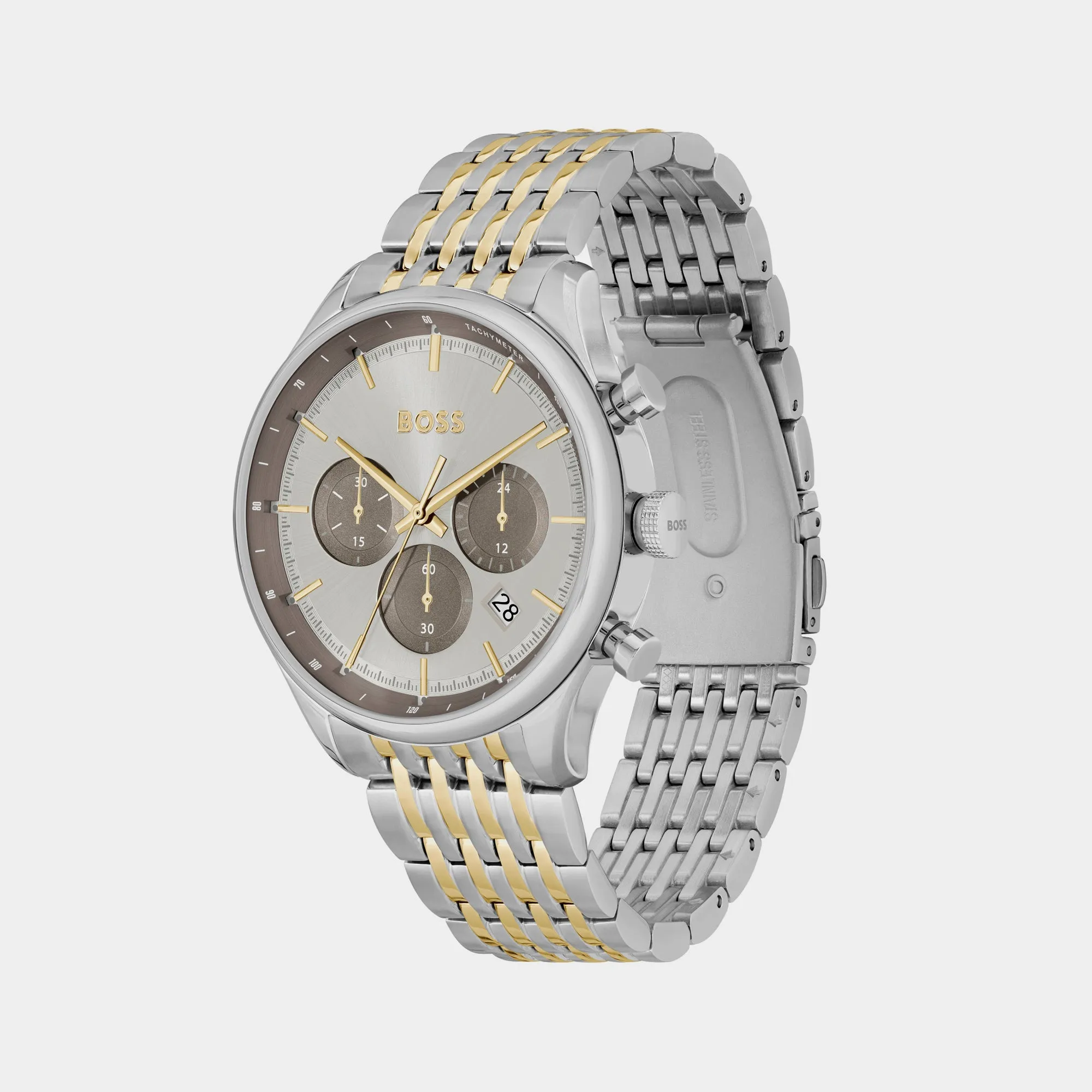 Gregor Men Grey Chronograph Stainless Steel Watch 1514053