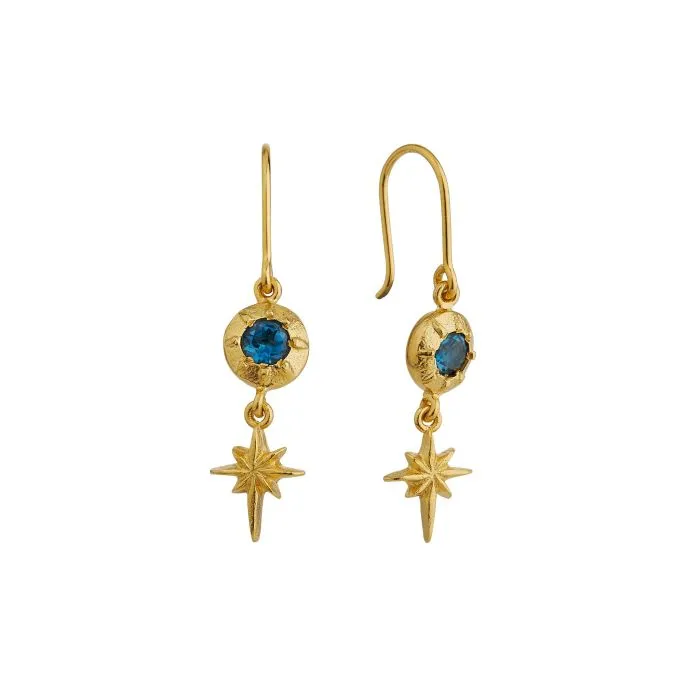 Guiding Star Hook Earrings Gold Plated