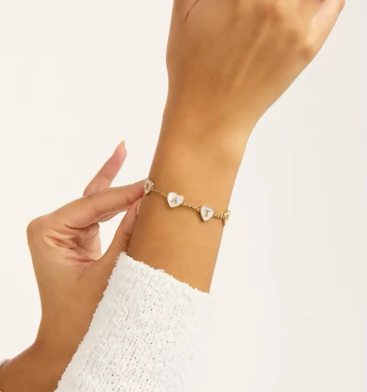 Halle Personalised Heart Bracelet