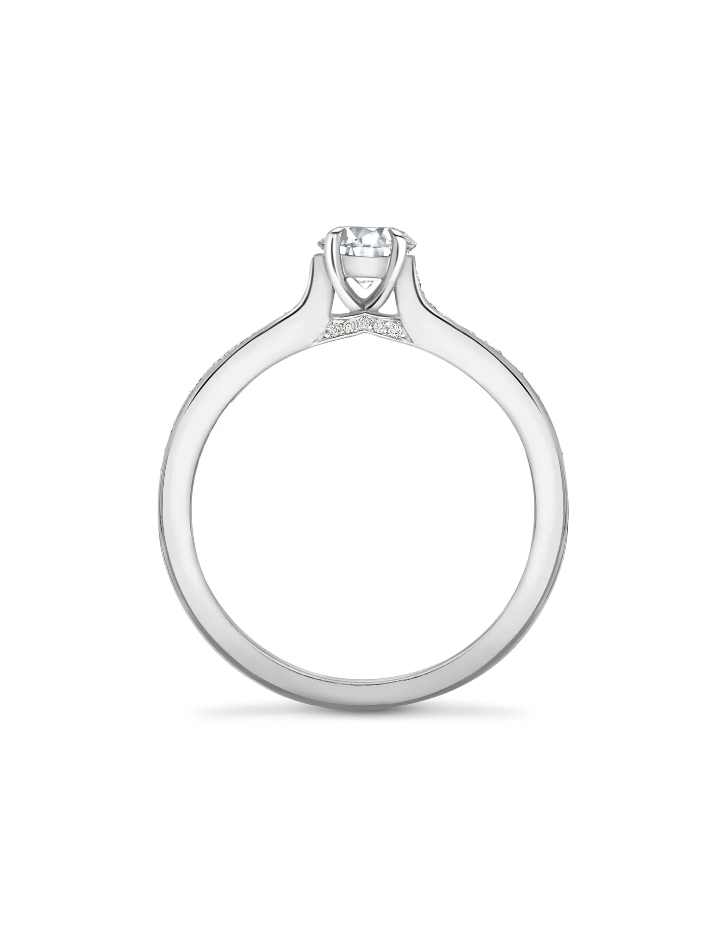 Harmony Round Brilliant Platinum Diamond Ring 1 Carat GVS1