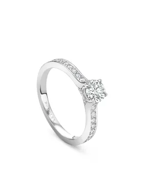 Harmony Round Brilliant Platinum Diamond Ring 1 Carat GVS1