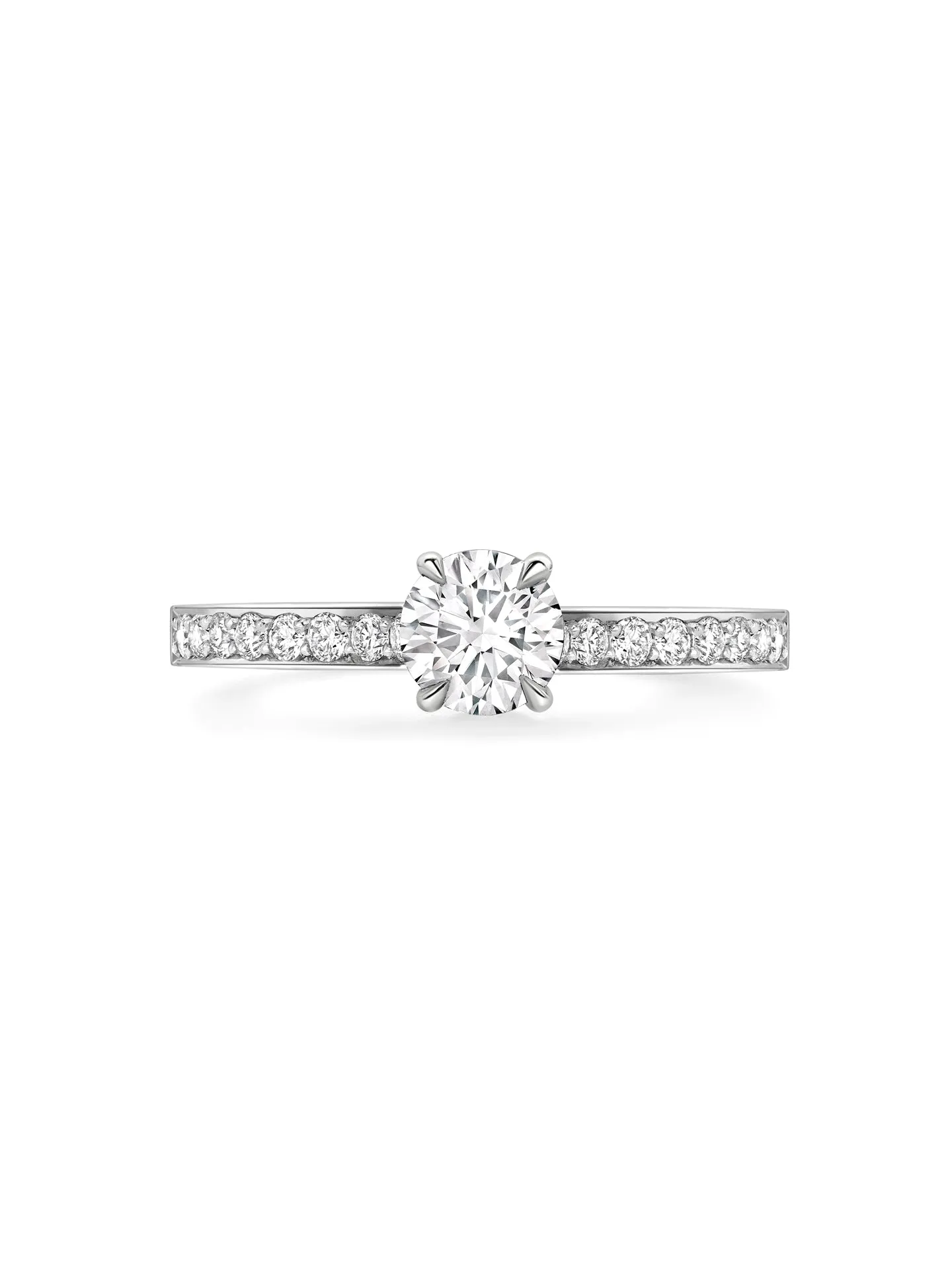 Harmony Round Brilliant Platinum Diamond Ring 1 Carat GVS1