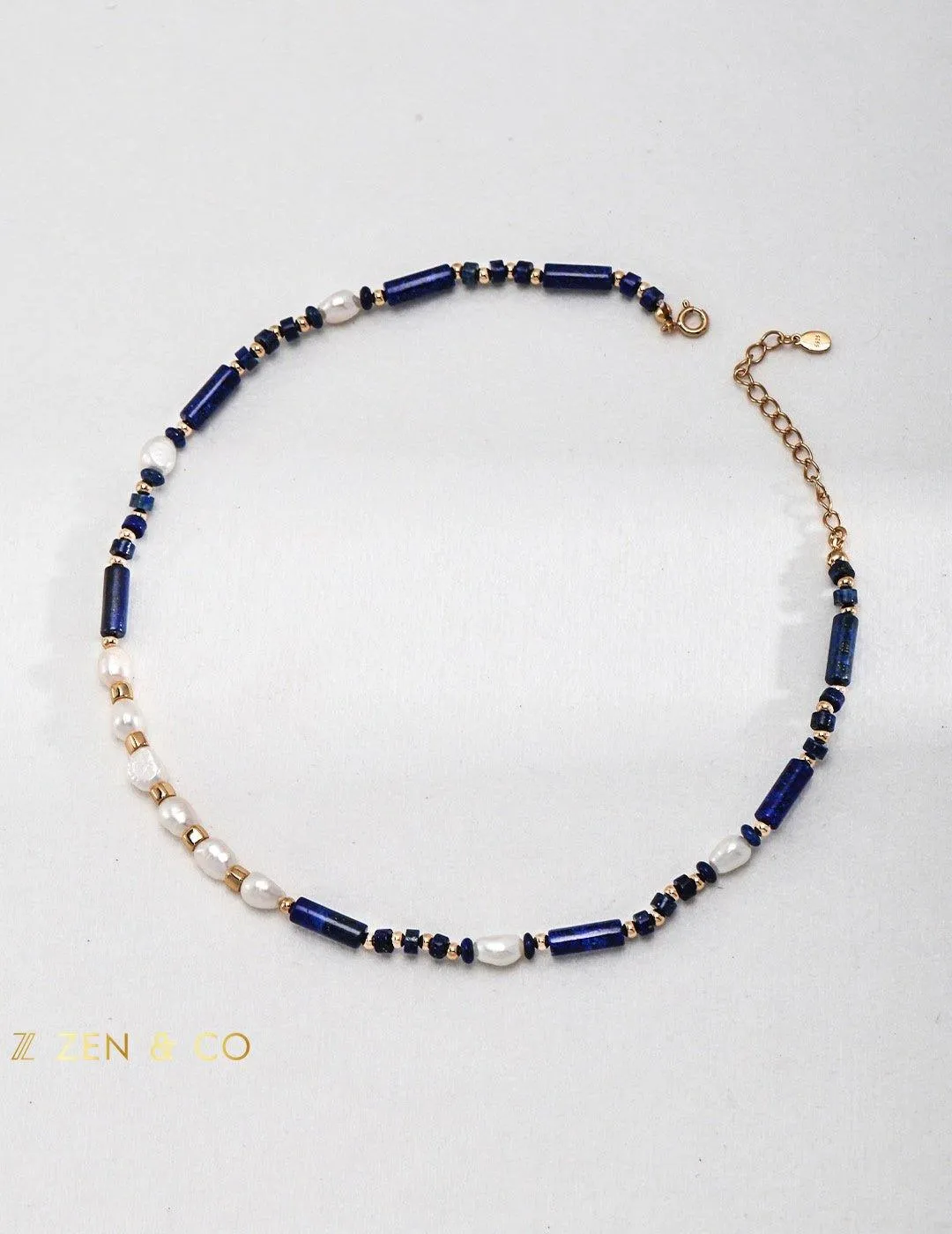 HEMA Lapis Lazuli and Pearl Necklace