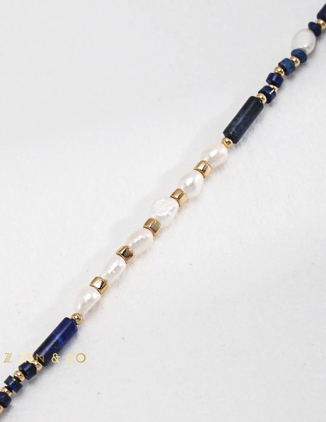 HEMA Lapis Lazuli and Pearl Necklace