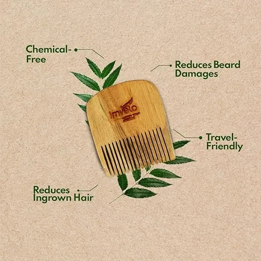 Imvelo Wooden Neem Comb | Skin Friendly | Static-Resistant | Easy Grip | For Gifting & Personal Use