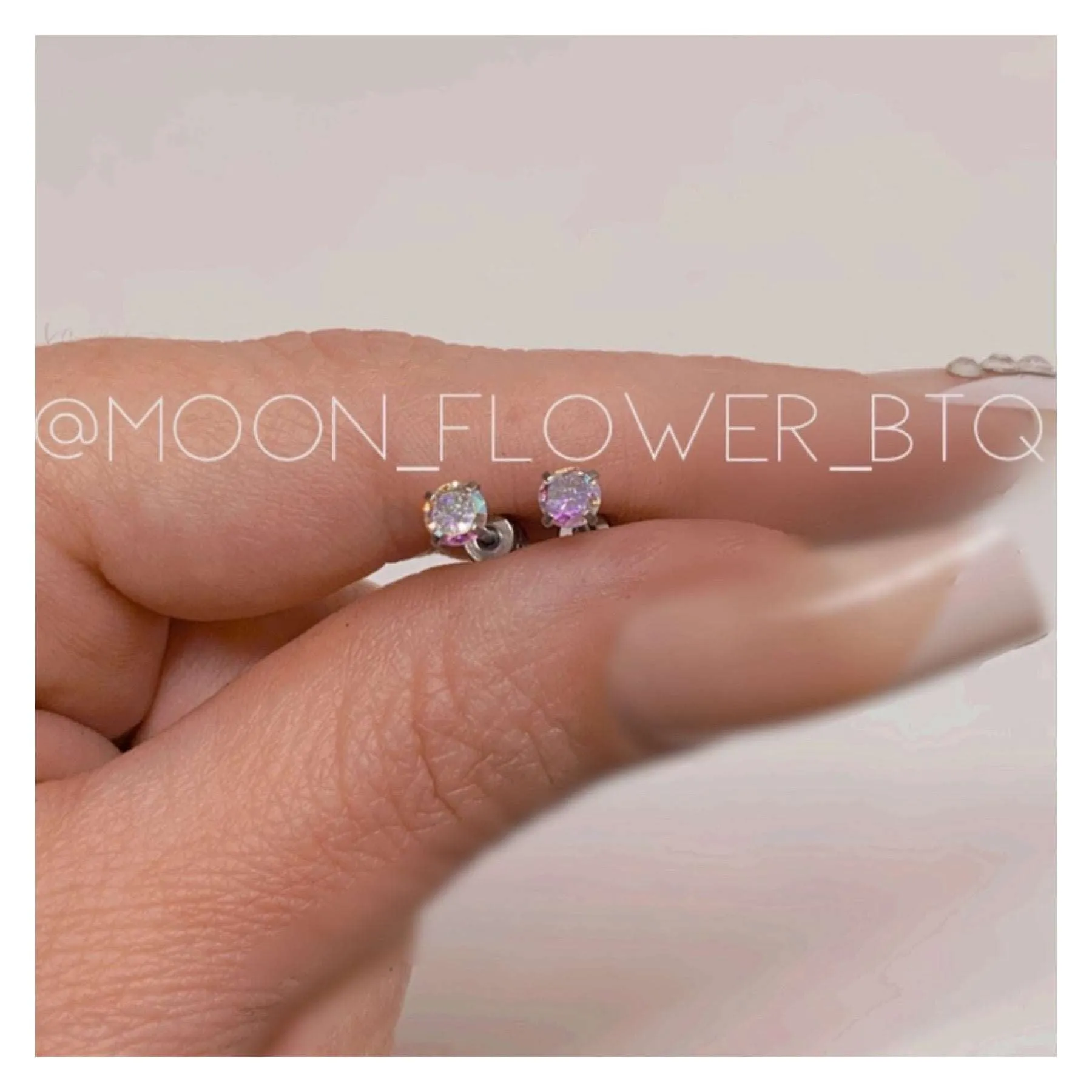 Iridescent CZ Double Ended Earrings