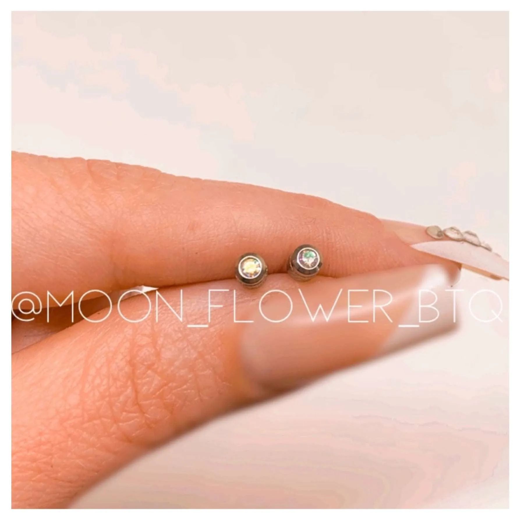 Iridescent CZ Double Ended Earrings