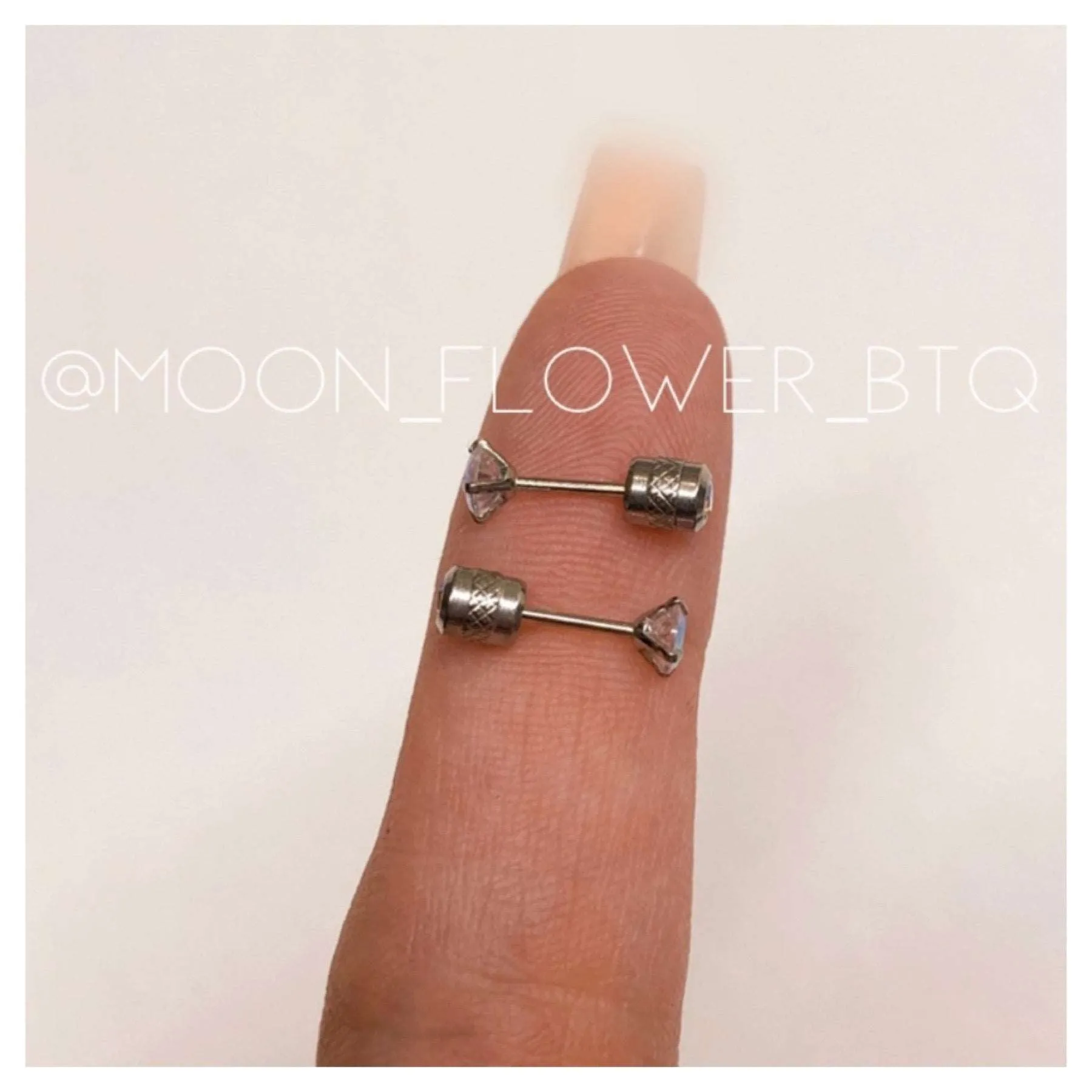 Iridescent CZ Double Ended Earrings