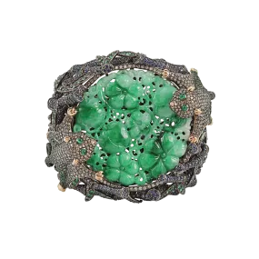 Jade Flying Monkey Cuff Bracelet