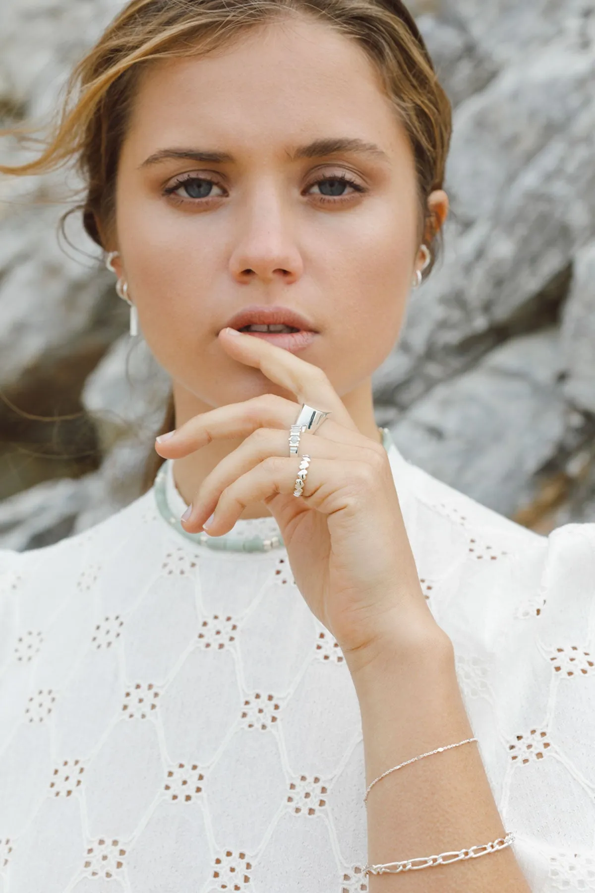 L'amour pinky ring silver