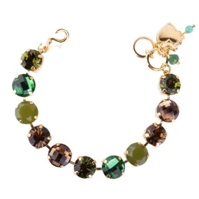 Large Everyday Round Bracelet "Evergreen" - Yellow Gold
