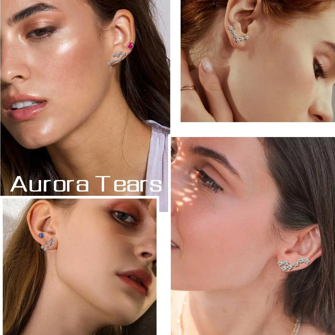 Leo Earrings July Birthstone Zodiac Studs Women Girls Jewelry Birthday Gift