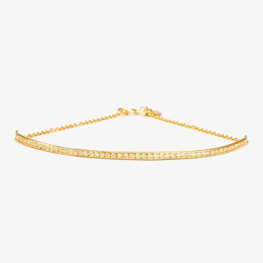 Linear Curve Diamond Bracelet