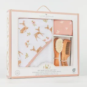 Living Textiles 4pc Baby Bath Gift Set - Sophia Garden