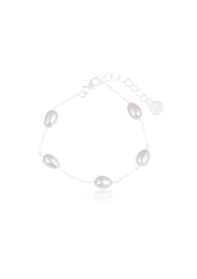 Lola Knight - Faith Pearl Bridal Bracelet - Silver