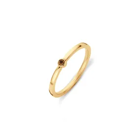Melano Friends Mini CZ Ring Smoked Topaz